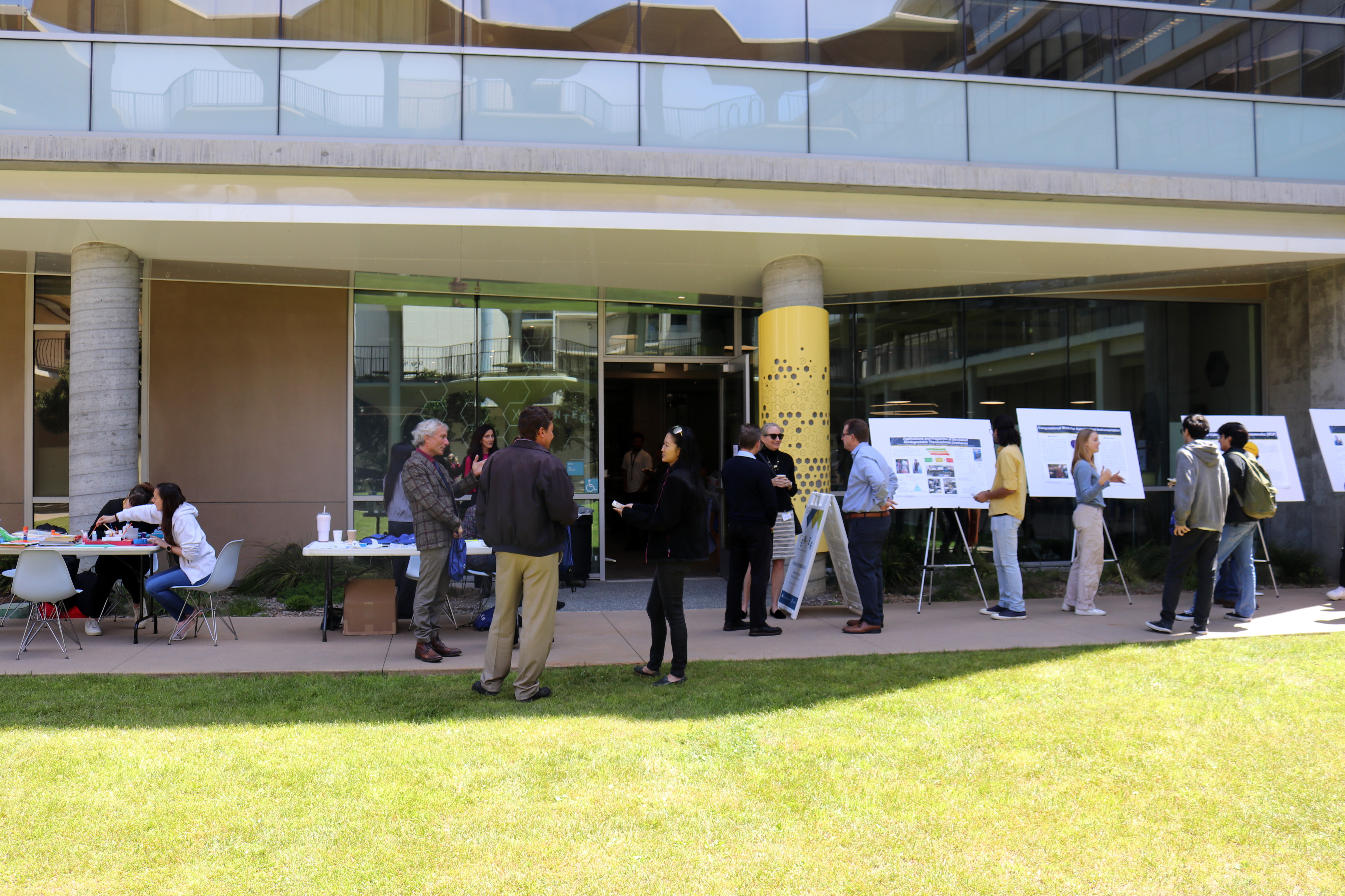 Students in front of the Center